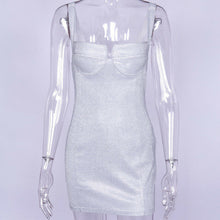 Load image into Gallery viewer, Women Sexy Dress Bodycon Sleeveless Evening Party Sequins Strappy  Mini Dress
